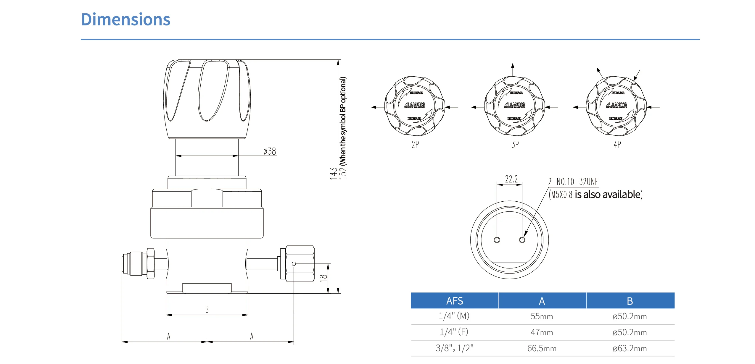 Регулятор AMFLO UHP AU21 Материал: Код Z (Body,Poppet, Nozzle,Diaphragm,Gland-SUS316L,Seat: PCTFE) ; Поверхность 0.25 um; 3х портовый, CV-0.09