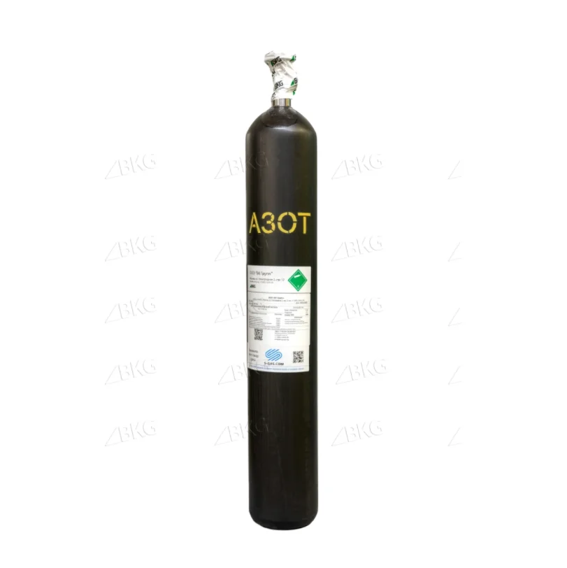 Азот (N2) 5.5 (99,9995%) в баллоне 40л 150бар, соединение  G3-4 (DIN 9)