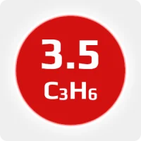 Пропилен (C3H6)  3.5 (99,95%) в баллоне 50л (20кг) соединение W21,8х1-14'' LH (DIN1) (с баллоном)