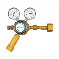Редуктор газовый баллонный латунный   CTMH Кислород/Инертные газы, 300/20 бар, 100м3/ч, W21,8-3/8 FPT, пламегаситель (для  лазерной резки)