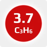 Пропилен (C3H6)  3.7 (99,97%) в баллоне 59,5л (25кг) соединение W21,8х1/14'' LH (DIN1) (с баллоном)