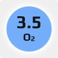Кислород (О2) 3.5 (99,95%) лазерный в моноблоке 12х50л 200бар, соединение  G3-4 (DIN 9)